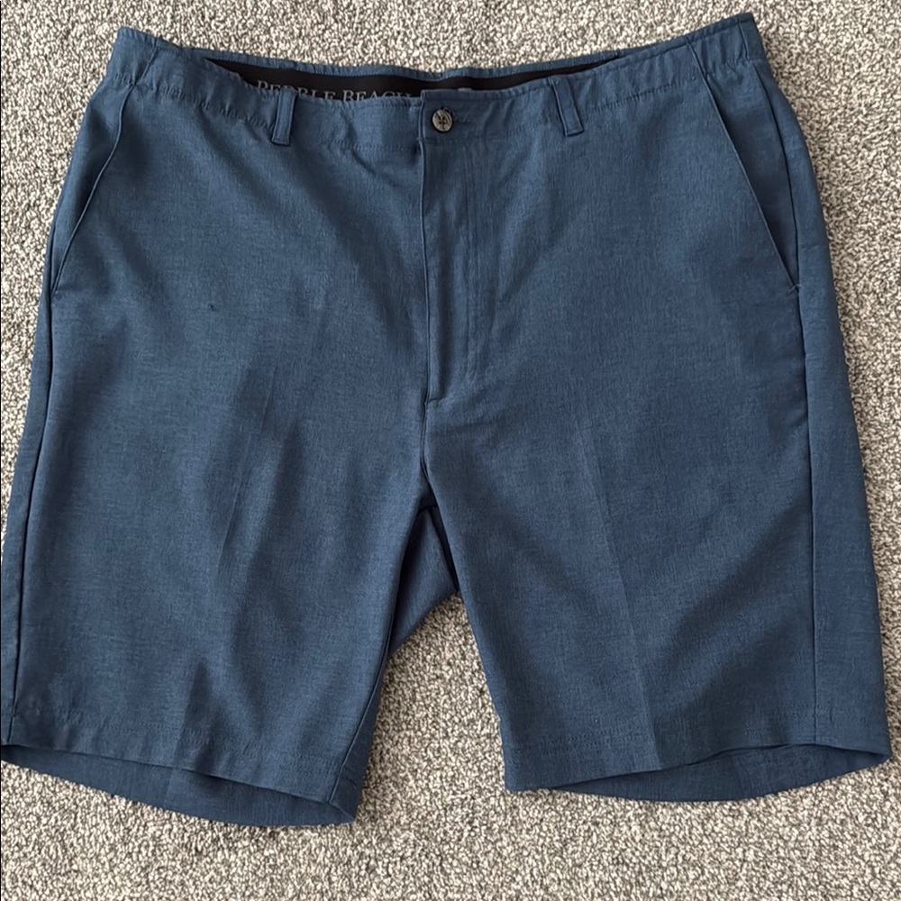 Pebble Beach Blue Flat Front Shorts